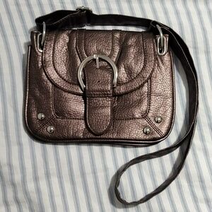 Metallic Bronze Crossbody Bag